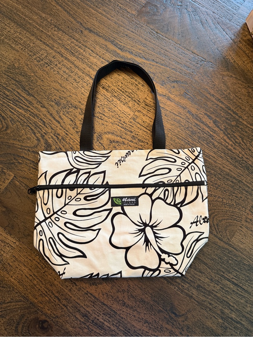 Nani Island Canvas Floral Print Reversible Tote Bag